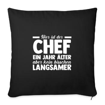 , Group Leader, Team Leader, Supervisor - Sofa pillowcase 17,3'' x 17,3'' (45 x 45 cm) - black - Front