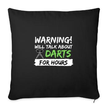 dart pfeile darts geschenk idee spruch 180 - Sofakissenbezug 45 x 45 cm - Schwarz - Vorne