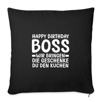, Group Leader, Team Leader, Supervisor - Sofa pillowcase 17,3'' x 17,3'' (45 x 45 cm) - black - Front