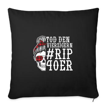 Birthday 50 years - Sofa pillowcase 17,3'' x 17,3'' (45 x 45 cm) - black - Front