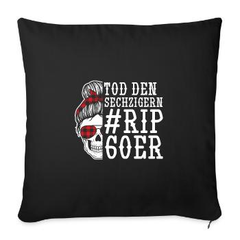 Anniversaire 70 ans - Housse de coussin décorative 45 x 45 cm - noir - Devant
