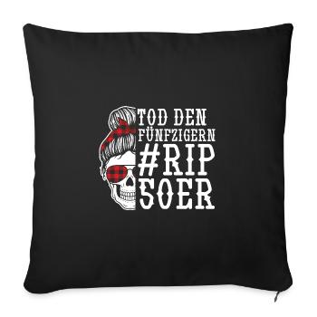 Anniversaire 60 ans - Housse de coussin décorative 45 x 45 cm - noir - Devant
