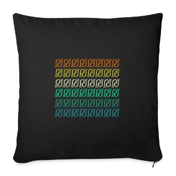 Angler Fishing - Sofa pillowcase 17,3'' x 17,3'' (45 x 45 cm) - black - Front