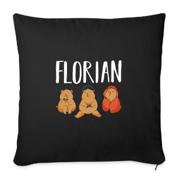 Gamer Zocker Zocken Gaming Florian - Sofa pillowcase 17,3'' x 17,3'' (45 x 45 cm) - black - Front