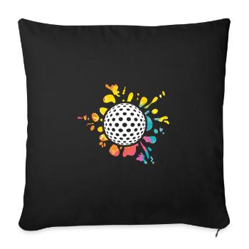 Golfers Golf - Sofa pillowcase 17,3'' x 17,3'' (45 x 45 cm) - black - Front