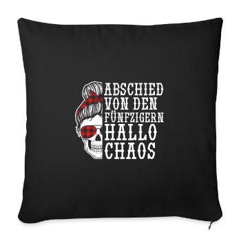 Anniversaire 60 ans - Housse de coussin décorative 45 x 45 cm - noir - Devant