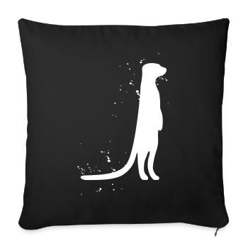 meerkat - Sofa pillowcase 17,3'' x 17,3'' (45 x 45 cm) - black - Front