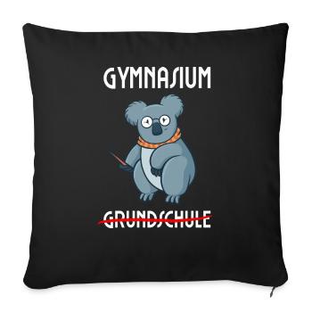 Gymnasium Grundschulabschluss - Sofakissenbezug 45 x 45 cm - Schwarz - Vorne