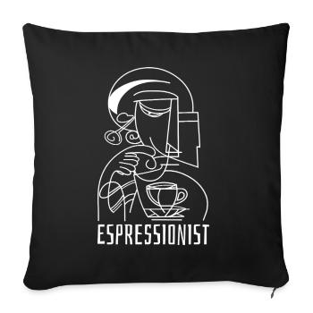 Espressionist - Espresso - Boisson au café - Housse de coussin décorative 45 x 45 cm - noir - Devant