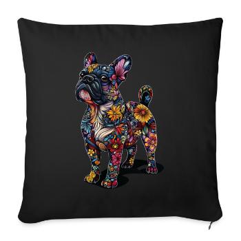Bulldogge - Sofakissenbezug 45 x 45 cm - Schwarz - Vorne