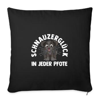 Chien Schnauzer Schnauzer géant - Housse de coussin décorative 45 x 45 cm - noir - Devant