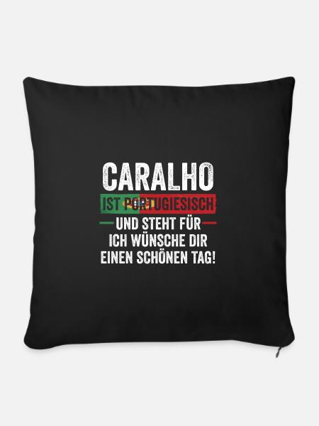 Portugiesen Portugal - Sofakissenbezug 45 x 45 cm - Schwarz