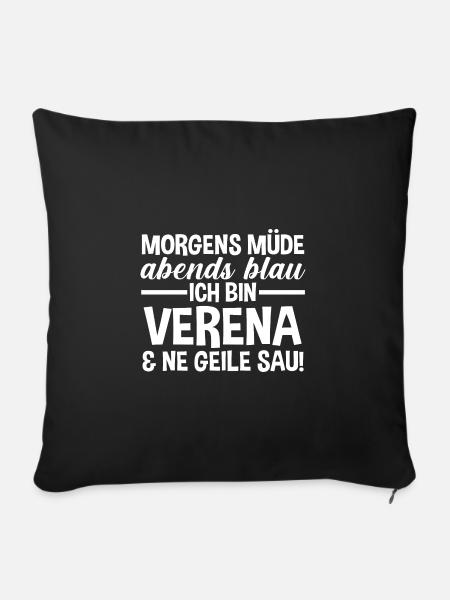 Vorname Verena - Sofakissenbezug 45 x 45 cm - Schwarz