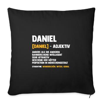 Daniel - Sofa pillowcase 17,3'' x 17,3'' (45 x 45 cm) - black - Front