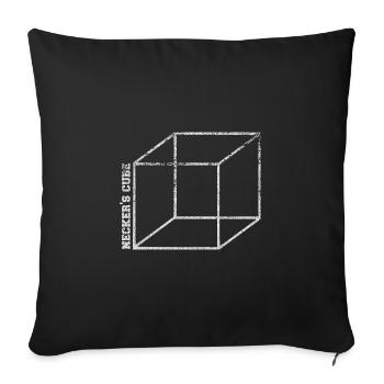 necker illusion - Sofa pillowcase 17,3'' x 17,3'' (45 x 45 cm) - black - Front