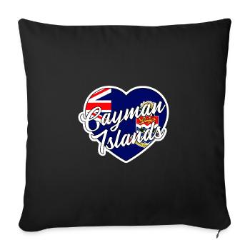 Îles Caïmanes - Housse de coussin décorative 45 x 45 cm - noir - Devant