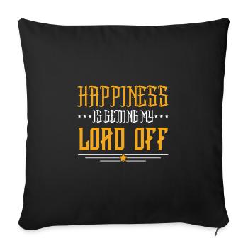 Camionneur disant camion - Housse de coussin décorative 45 x 45 cm - noir - Devant