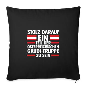 Austrians Austria - Sofa pillowcase 17,3'' x 17,3'' (45 x 45 cm) - black - Front