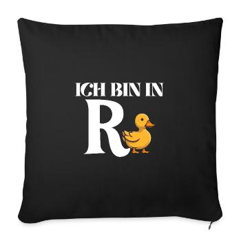Pension de retraite des retraités Pension de retraite Duck - Housse de coussin décorative 45 x 45 cm - noir - Devant