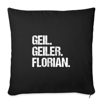 Florian - Housse de coussin décorative 45 x 45 cm - noir - Devant