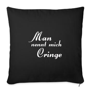 They call me - Sofa pillowcase 17,3'' x 17,3'' (45 x 45 cm) - black - Front