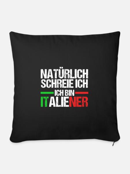 Italien Italiener Vaffanculo - Sofakissenbezug 45 x 45 cm - Schwarz