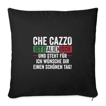 Italians Italy - Sofa pillowcase 17,3'' x 17,3'' (45 x 45 cm) - black - Front