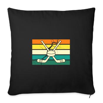 Hockey Players Hockey - Sofa pillowcase 17,3'' x 17,3'' (45 x 45 cm) - black - Front