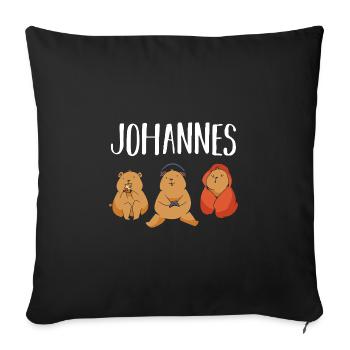 Gamer Zocker Zocken Gaming Johannes - Sofa pillowcase 17,3'' x 17,3'' (45 x 45 cm) - black - Front