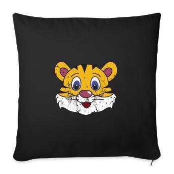 Retro Vintage Grunge Style Tiger - Sofakissenbezug 45 x 45 cm - Schwarz - Vorne