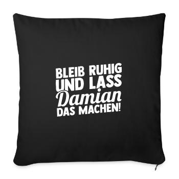 Prénom Damian - Housse de coussin décorative 45 x 45 cm - noir - Devant