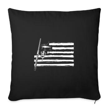 Angler Fishing - Sofa pillowcase 17,3'' x 17,3'' (45 x 45 cm) - black - Front
