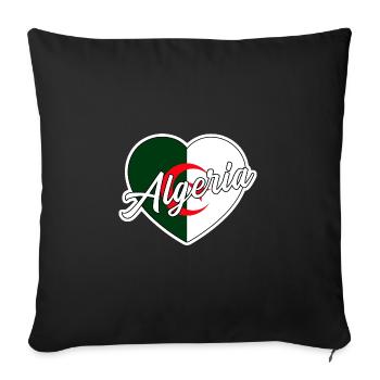 Algeria - Sofa pillowcase 17,3'' x 17,3'' (45 x 45 cm) - black - Front