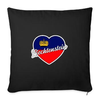 Liechtenstein - Housse de coussin décorative 45 x 45 cm - noir - Devant