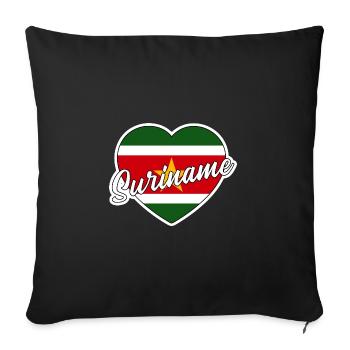 Suriname - Sofa pillowcase 17,3'' x 17,3'' (45 x 45 cm) - black - Front