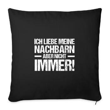 Quartier Meilleur voisin - Housse de coussin décorative 45 x 45 cm - noir - Devant