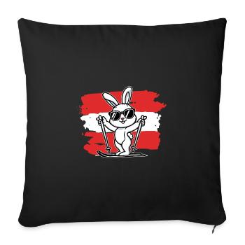 Austria Schihase - Sofa pillowcase 17,3'' x 17,3'' (45 x 45 cm) - black - Front