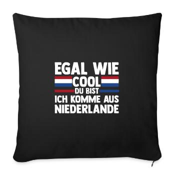 Pays-Bas Pays-Bas Pays-Bas - Housse de coussin décorative 45 x 45 cm - noir - Devant