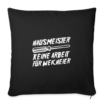 Facility Manager Gardien Gardien - Housse de coussin décorative 45 x 45 cm - noir - Devant