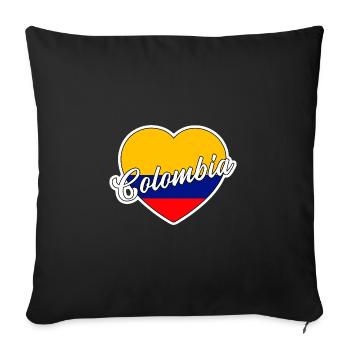 Colombie - Housse de coussin décorative 45 x 45 cm - noir - Devant