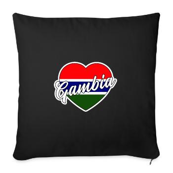 Gambia - Sofa pillowcase 17,3'' x 17,3'' (45 x 45 cm) - black - Front