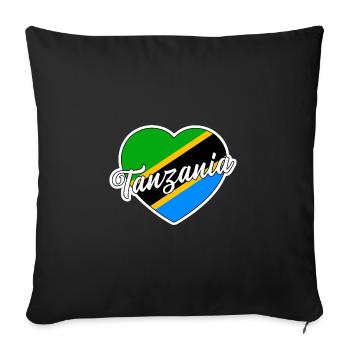 Tanzanie - Housse de coussin décorative 45 x 45 cm - noir - Devant
