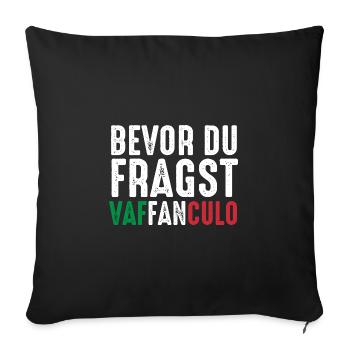 Italie Vaffanculo italien - Housse de coussin décorative 45 x 45 cm - noir - Devant
