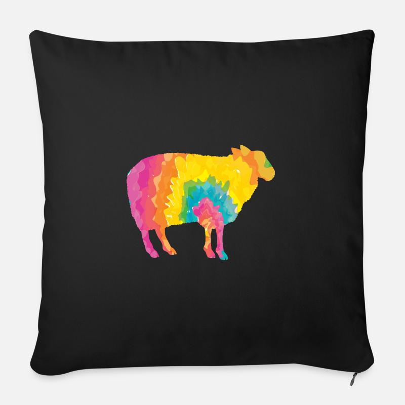 Schäfer Schaf - Sofakissenbezug 45 x 45 cm - Schwarz