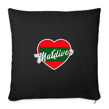 Malediven - Sofakissenbezug 45 x 45 cm - Schwarz - Vorne