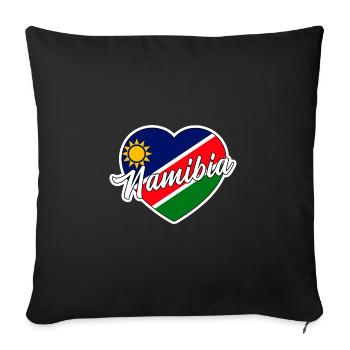 Namibia - Sofakissenbezug 45 x 45 cm - Schwarz - Vorne