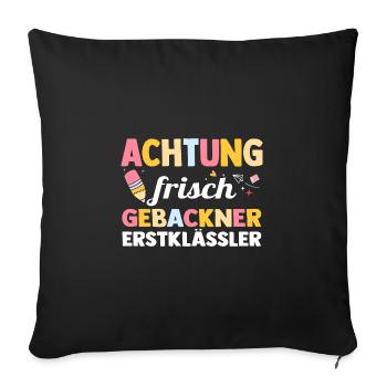 Kindergarten graduates school start school child enrollment - Sofa pillowcase 17,3'' x 17,3'' (45 x 45 cm) - black - Front