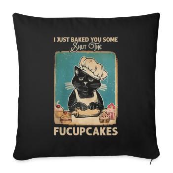 Funny Cat Saying graphic - Sofa pillowcase 17,3'' x 17,3'' (45 x 45 cm) - black - Front