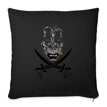 1167 - Sofa pillowcase 17,3'' x 17,3'' (45 x 45 cm) - black - Front