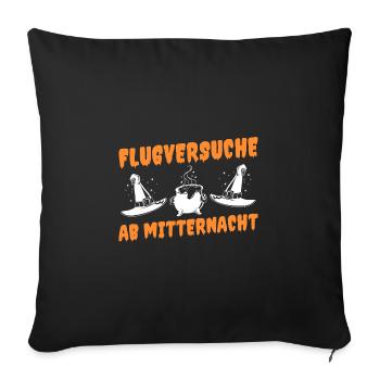 Witch Witch Broom Witch Costume Halloween - Sofa pillowcase 17,3'' x 17,3'' (45 x 45 cm) - black - Front